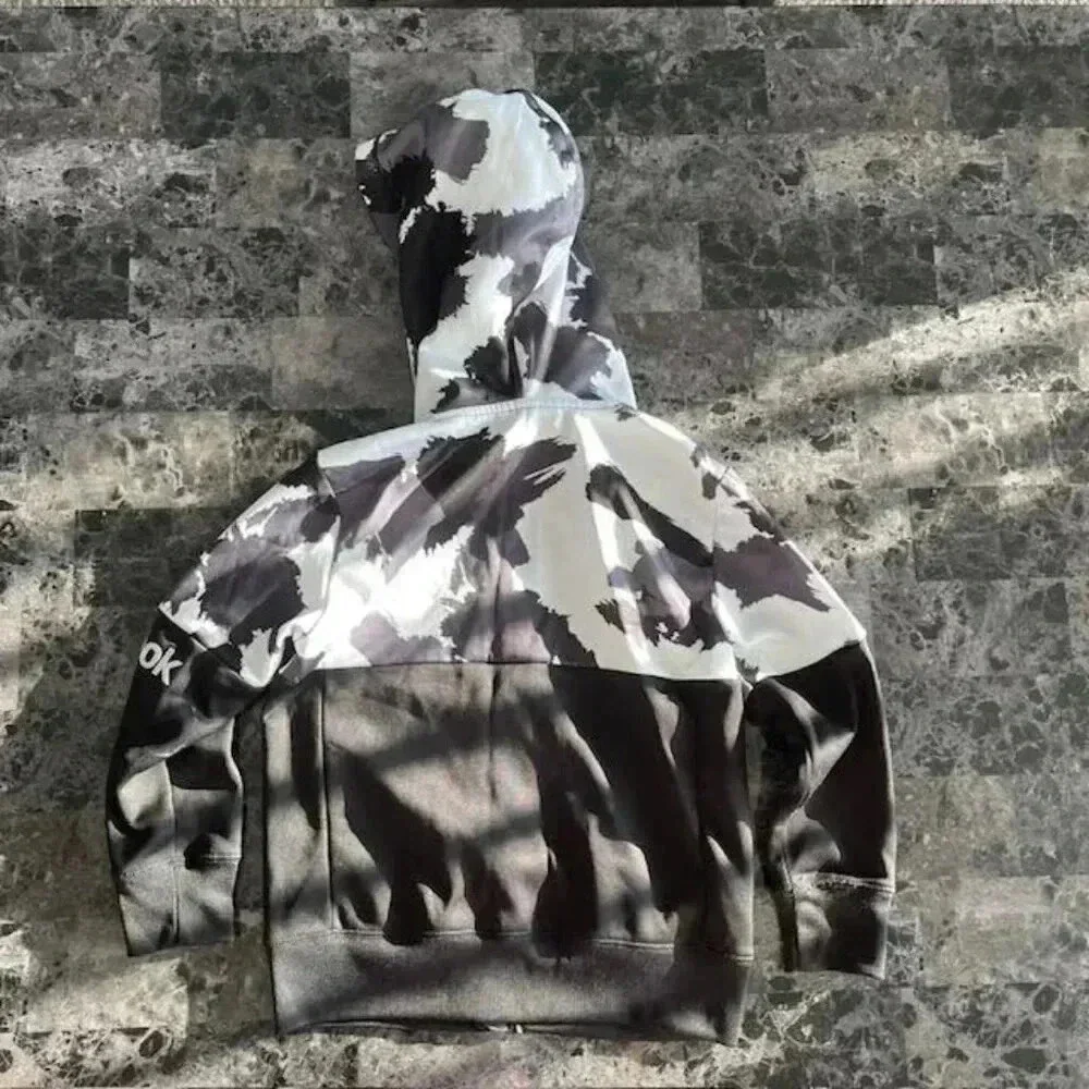 Reebok Boys' Full Zip Hooded Camo Jacket (Size 7)